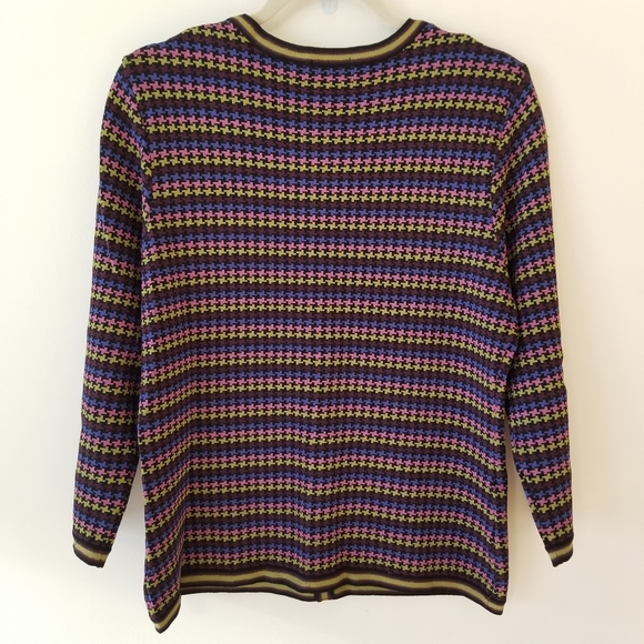 GRACE DANE LEWIS knit pattern colorful cardigan - Picture 3 of 4